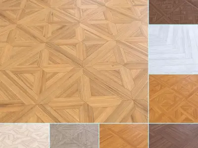 Parquet - Laminate - Wooden floor 8 in 1 Low-poly 3D model