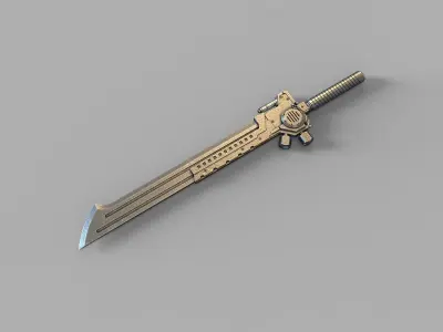 sword steampunk  3D print model 3D print model