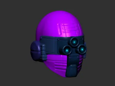 helmet high poly sculpt 3d printable ver 7 3D model 3D model 70