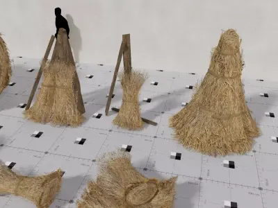 Hay and Haystacks - Volume 2 Low-poly 3D model