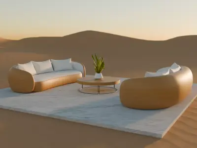 Metaverse Environment 02 - Baked Low-poly 3D model