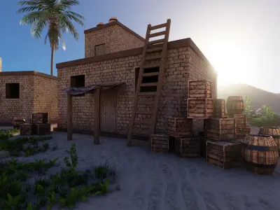 Oasis Scene 3D model