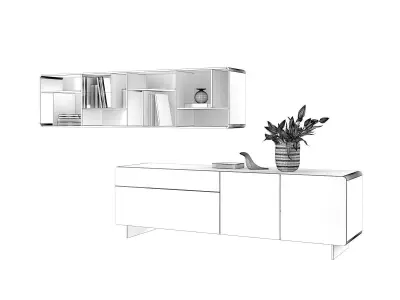 Loop C Sideboard and Shelf 3D model
