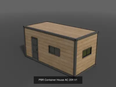 PBR Container House AC 3D Model Pack