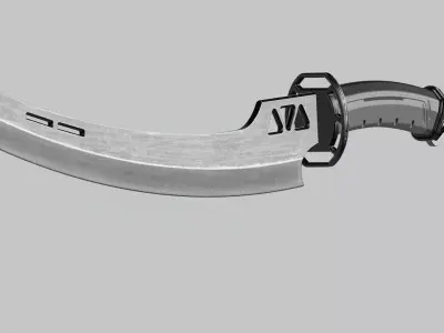 Akhtar-Knife Low-poly 3D model