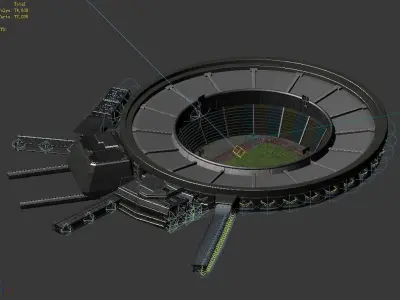 Different dimension - stadium - square 02 3D model