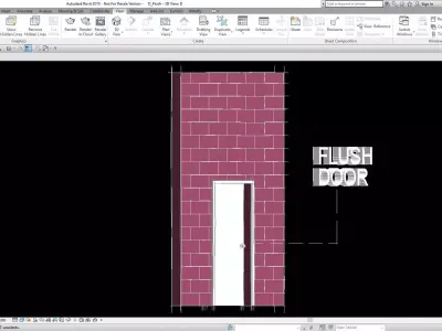  SINGLE DOOR D-FLUSH 3D model