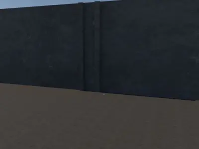 Street bed with metal railing Free low-poly 3D model