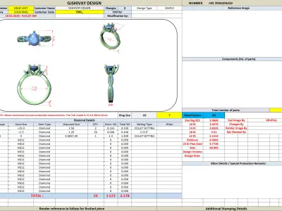 Round Diamond Twist Ring 3D Model STL File 3D print model