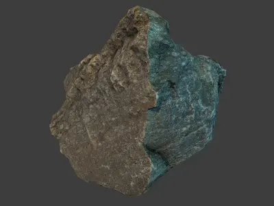 Boulder rock Low-poly 3D model
