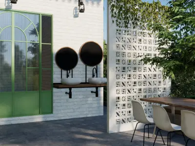 French Restaurant 3D Model 3D model