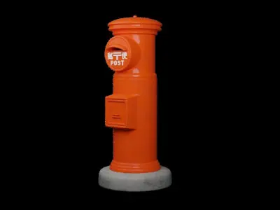 Postbox No1 Round Shape 3D model