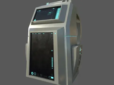 Sci-Fi Backpack - Character Design Fiction Low-poly 3D model