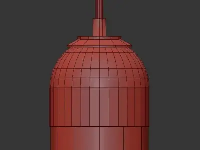 VIAN B three glass and gold pendant lights with name van 3D model