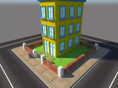 Cartoon House 3D model