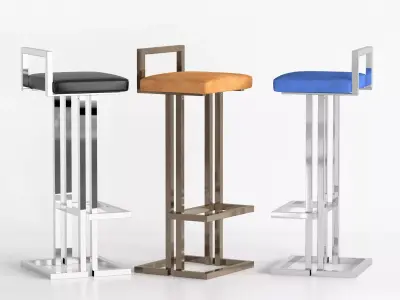 Vintage Bar Stool 3D model
