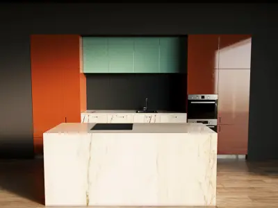 105-Kitchen9 glossy 9 3D model