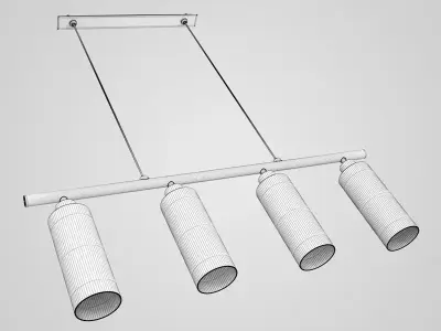 Four-bulb Ceiling Lamp 11 3D model