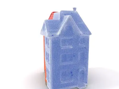 Red Brick House model pack Low-poly 3D model