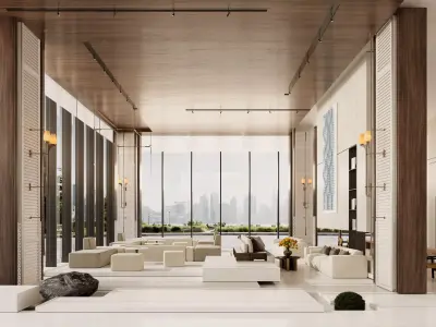  Lobby of Modern Hotel in Tokyo Japan 3D model