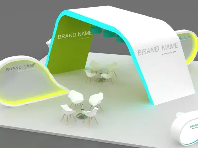 exhibition booth stand 3d model tradeshow 3D 3D model