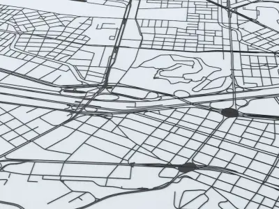 Medellin Road Network and Streets 3D model