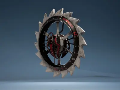 MechWheel1 Low-poly 3D model