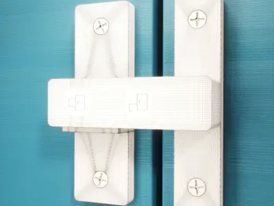 90-180 Degree Sliding Swinging Door Lock Latch 3D model