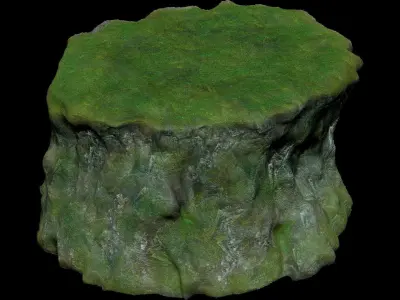Rock Cliff V7 01 Low-poly 3D model