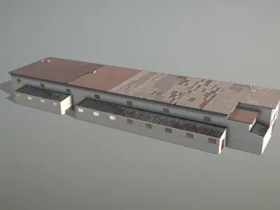 Hangar LSZB HangarIV Low-poly 3D model
