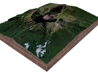 Lake Segara Anak Indonesia 3D model