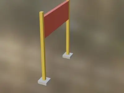 Finish line Finish Gate  Low Poly  Free low-poly 3D model