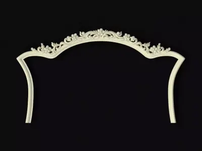 carved headboard 3D model
