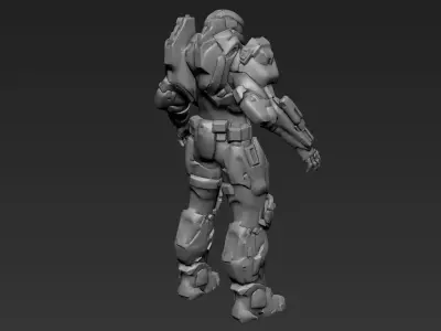 Sci-Fi Military Armour Basemesh 003 3D model