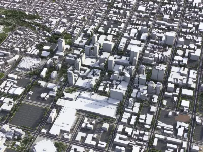 Salt Lake City Low-poly 3D model