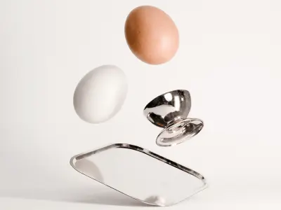 Egg Set 01 Low-poly 3D model
