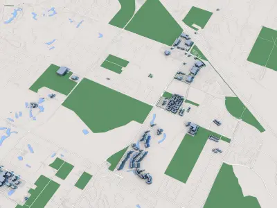 Palm Springs City California 3D model