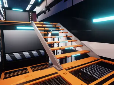 Sci-Fi Corridor pack1 3D model