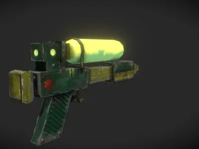 Cartoon - SciFi - Acid Gun  Low-poly 3D model