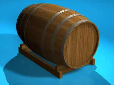 Wine barrel 3D model get