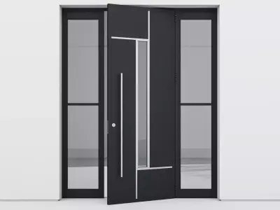 Aluminium door 243 3D model
