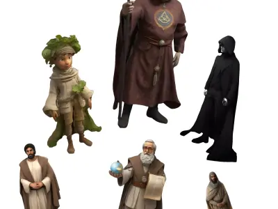 Medieval Fantasy Character Collection 3D print model