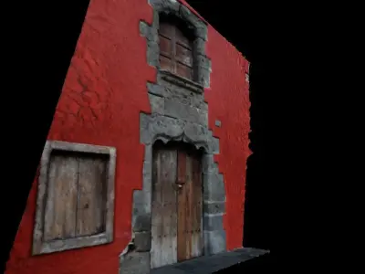 Medieval facane window and door 3D model