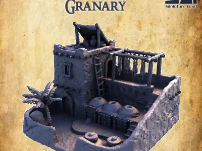 Desert Granary Tabletop Terrain 28MM  3D print model