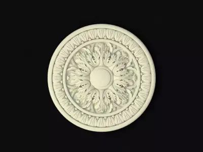 rosette circular medallion 3D model get