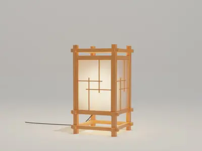 Japanese Table Lantern 3D model