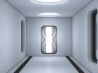 Sci Fi Corridor 3D model 54
