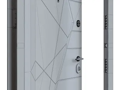Door Steel Art Iceberg 3D model