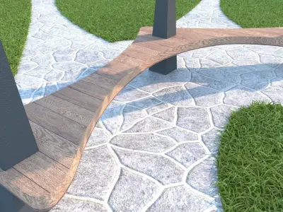 ORGANIC DESIGN PERGOLA Low-poly 3D model