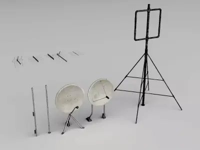 Industrial Rooftop Equipment    Urban Infrastructure Pack    Low-poly 3D model
